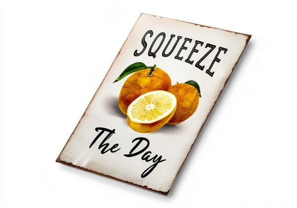 Seasonal Fruit and Vegetable Metal Signs 12x17 Wall Decor Chart-1
