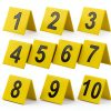 Garneck 10pcs Double-Sided Table Number Tents 1-10 Reusable Evidence Markers for Weddings Parties and Crime Scene Decor Acrylic Table Numbers for Easy Visibility-0