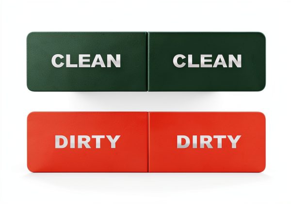 Dishwasher Magnet Clean Dirty Sign Generic Non‑Scratch Adhesive Tapes-0