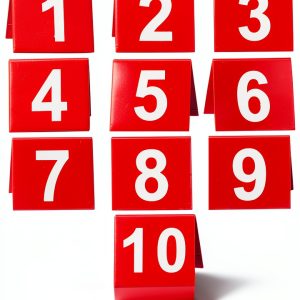 Double-Sided Acrylic Table Number Cards 1-25 Clear Restaurant Wedding Office Hotel Table Signs and Easy to Clean-0