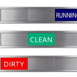 Dishwasher Magnet Sign 3-Status Clean Dirty Running APLZGMG Silver-0