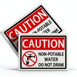 Non Potable Symbol Stickers Not for Drinking Water Labels, 3.5×5 Inch Adhesive Do Not Drink Safety Danger Caution Labels Indoor or Outdoor Use(10 Pcs)-0