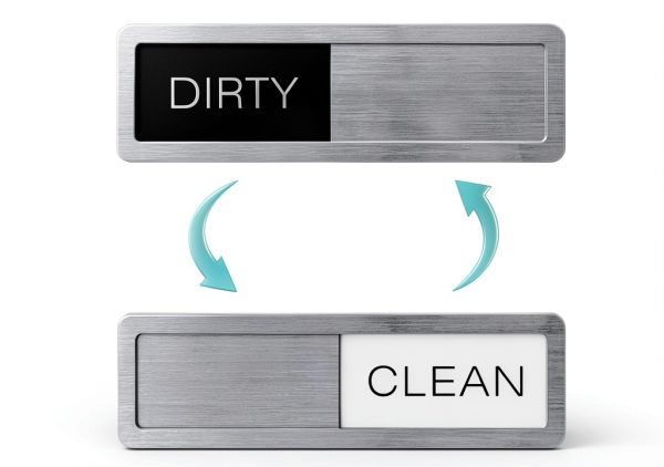 Dishwasher Magnet Sign Generic Black White 12x18 Symbol-2