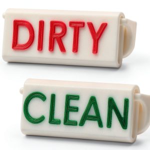 Dishwasher Clean Dirty Sign Magicfour 3D Printed Sign White 1 Pack-0