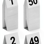 Restaurant Table Numbers 1-50 White Acrylic Tent Cards Estleys-0