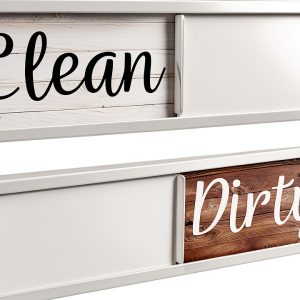 Dishwasher Magnet Clean Dirty Sign - Read Slide Magnet Silver-0