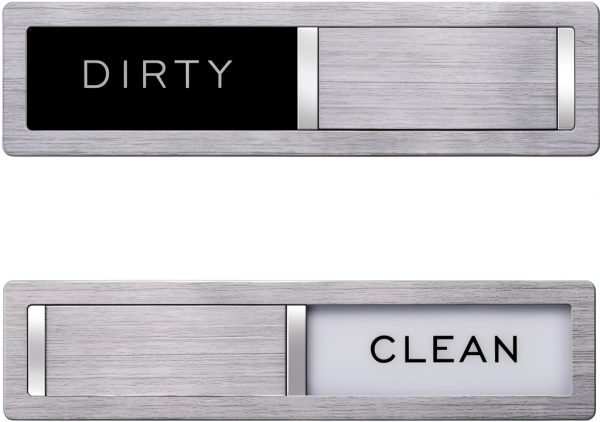 Dishwasher Magnet Sign Generic Black White 12x18 Symbol-0