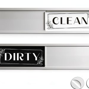 Dishwasher Magnet Clean Dirty Sign JLPESEAES Magnet Silver 7×2 in-0